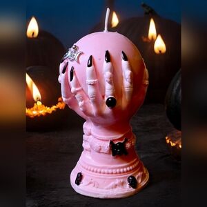 Protection candle, breakups. Wicca. Paganism. Witch's Hands Candle for spells.